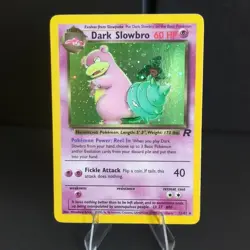 Pokemon TCG Dark Slowbro 12/82 Team Rocket Holo Rare Unlimited 2000 Vintage - Image 1