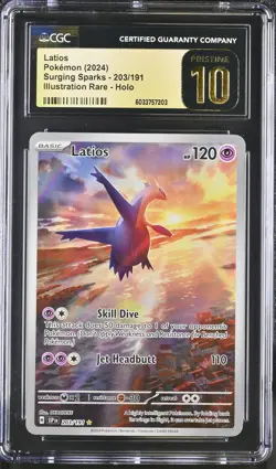 LATIOS Surging Sparks Illustration Rare #203 CGC Pristine 10 MTG - Image 1