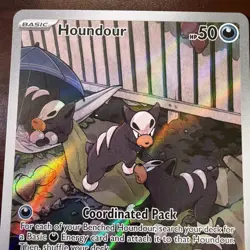 Houndour 204/197 Obsidian Flames Illustration Rare Full Art Pokemon Holo NM+ - Image 3