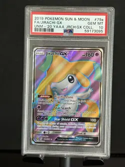 Pokemon TCG Jirachi GX 079A/236 Alternate Art Holo Promo Basic GX PSA 10 - Image 1