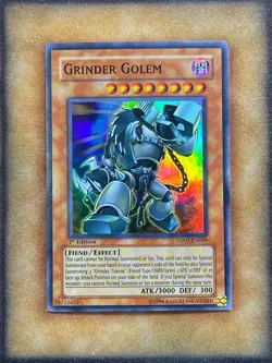 Yugioh Grinder Golem DP07-EN009 Super Rare 1st Ed NM - Image 1