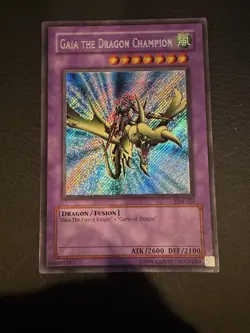 1x Yugioh Gaia The Dragon Champion Unlimited LOB-125 DM Damaged - Image 1