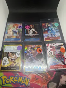 One Piece TCG Card Lot English Mixed Cards (6 cards total) - Image 1
