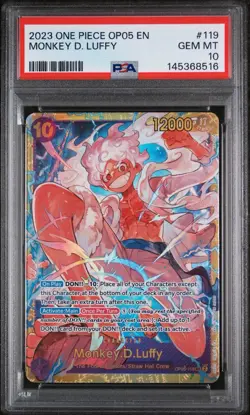 2023 ONE PIECE OP05-AWAKENING OF THE NEW ERA #119 MONKEY D. LUFFY PSA 10 - Image 1