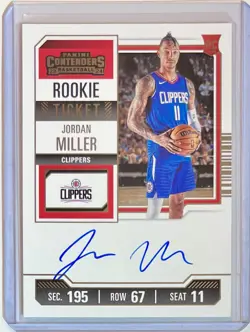 2023-24 Panini Contenders #103 Jordan Miller Rookie Ticket ON CARD AUTO RC - Image 1