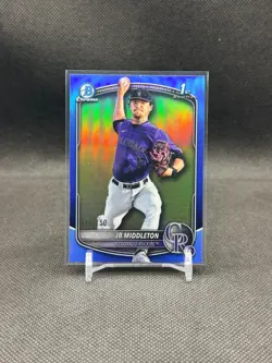 JB Middleton 2025 Bowman Draft Chrome 1st Bowman Blue Refractor /150 - Image 1