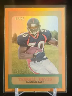 2023 Topps Composite #357 Terrell Davis Orange Rainbow Foilboard /25 Denver - Image 1