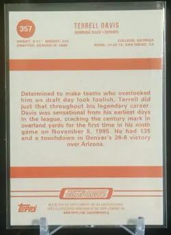 2023 Topps Composite #357 Terrell Davis Orange Rainbow Foilboard /25 Denver - Image 2