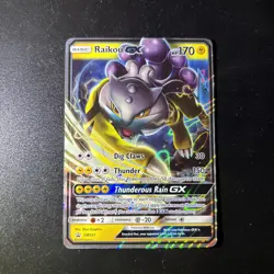 Pokemon Raikou GX SM121 SM Promo Holo Card English Basic 170 HP - Image 1
