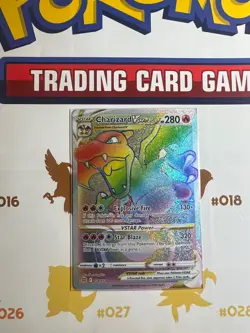 Pokemon TCG Charizard VSTAR Rainbow Secret Rare Card Brilliant Stars 174/172 - Image 1