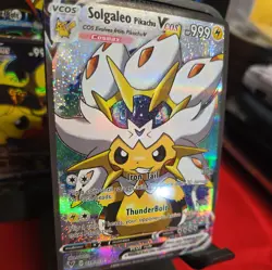 Solgaleo Pikachu Cosplay Pokemon Kawaii Holo Card FREE SHIPPING - Image 2