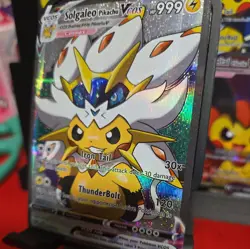 Solgaleo Pikachu Cosplay Pokemon Kawaii Holo Card FREE SHIPPING - Image 3