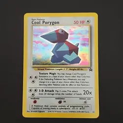 Cool Porygon 15 - WOTC - Black Star Promo Pokemon Card 2000 HP/DMG - Image 1