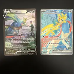 Pokemon Card Bundle Zacian V GG48/GG70 Crown Zenith + Hop’s Zacian ex 176/159 NM - Image 3