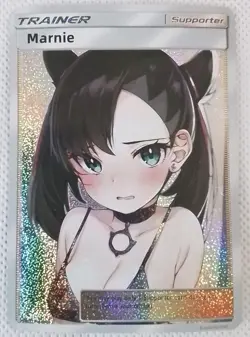 Marnie Anime Waifu Sexy Doujin ACG DIY Trainer card - Image 1