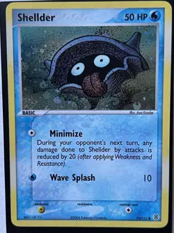 Shellder 79/112 Unlimited Holo Pokemon Card TCG - Image 1