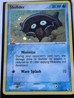 Shellder 79/112 Unlimited Holo Pokemon Card TCG - Image 3