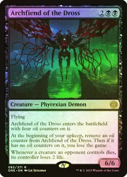Magic The Gathering MTG ARCHFIEND OF THE DROSS FOIL Phyrexia: All Will Be One NM - Image 1