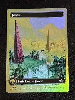 MTG Aetherdrift Forest Full Art First-Place Foil 0516 NM - Image 1