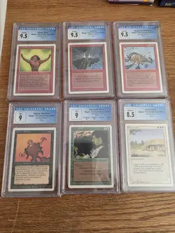 Lot Of 6 - Magic The Gathering Revised CGC 9.5-8.5 - Image 1