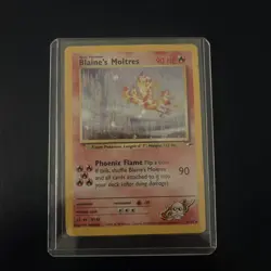 Pokemon TCG Blaine's Moltres Gym Heroes Holo Card 1/132 Unlimited Rare - Image 1
