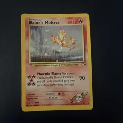 Pokemon TCG Blaine's Moltres Gym Heroes Holo Card 1/132 Unlimited Rare - Image 3