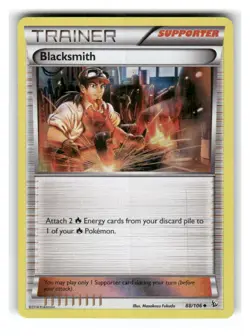 Blacksmith 88/106 Uncommon Flashfire Pokemon Reverse Holo Lightly Played - Image 1