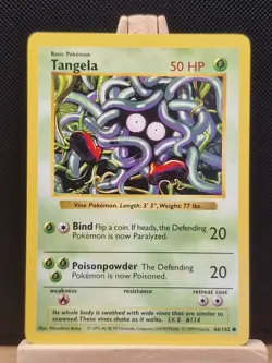 Pokemon 1999 WOTC Shadowless Tangela 66/102 - Near Mint - Image 1