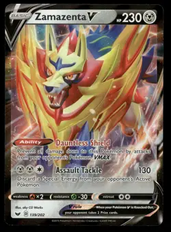 Zamazenta V 139/202 Holo V Rare Sword & Shield Pokemon Holo Near Mint - Image 1