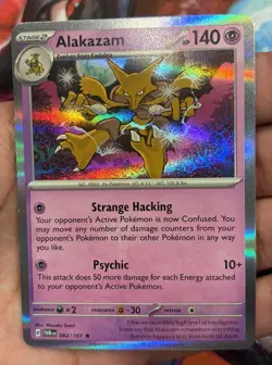 2024 POKEMON TWILIGHT MASQUERADE ALAKAZAM 082/167 HOLO (RARE) - Image 1