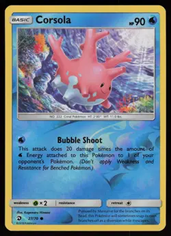 CORSOLA 27/70 COMMON DRAGON MAJESTY POKEMON REVERSE HOLO NM/M - Image 1