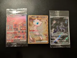 Pokemon TCG 151 UPC Promo Set Mew 053 Mewtwo 052 Metal Mew 205 Sealed - Image 2