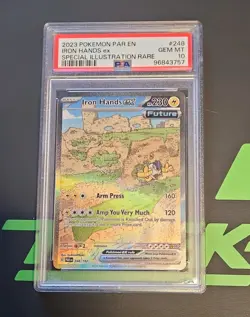 Iron Hands ex 248 PSA 10 Pokemon SV04 Paradox Rift Special Illustration Rare - Image 1