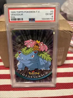 1999 Pokemon Topps Movie Edition Venusaur #3 Foil - PSA 6 Black Logo - Image 1