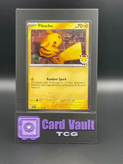 Pokemon TCG Pikachu 051/162 Pokemon Day 2026 Stamped - Image 1