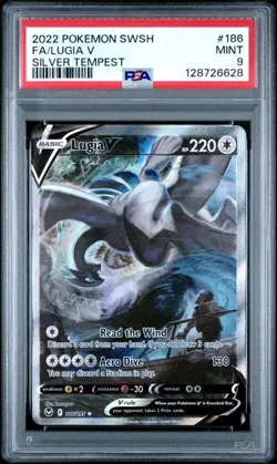 2022 Pokemon Sword & Shield Silver Tempest Full Art/Lugia V 186 PSA 9 2 - Image 1