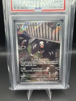 2023 TCG Pokemon Houndour #204/197 Illustration Rare, Obsidian Flames PSA 10 Gem - Image 2