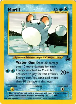 Pokemon TCG Marill Wizards Black Star Promos 29 Regular Promo LP - Image 1