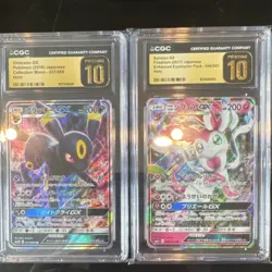 Pokemon 2016 Umbreon GX 037/060 & Sylveon GX 040/051 CGC Pristine 10 Lot - 2 - Image 1