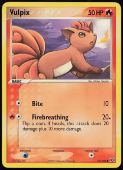 Vulpix 72/106 LP Emerald Common Pokemon - Image 1