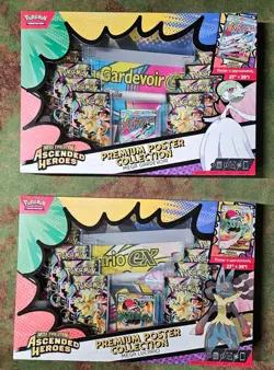 pokemon premium poster collection Mega Gardevoir & Mega Lucario Ninetendo new - Image 1