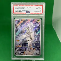 2025 POKEMON JTG EN-JOURNEY TOGETHER #167 N'S RESHIRAM PSA 8 - Image 1
