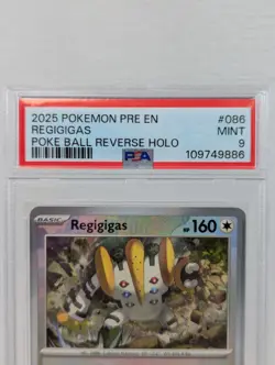 2025 POKEMON PRE EN-PRISMATIC EVOLUTIONS #086 REGIGIGAS - Graded PSA 9 - Image 2