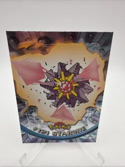 2000 Topps Pokemon Series 3 Silver Foil #121 Starmie TV Animation Blue Logo LP+ - Image 1
