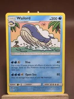 MP Pokemon Wailord Rare SM - Guardians Rising 30/145 - Image 1