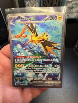 Zapdos EX #202 Pokemon Scarlet & Violet 151 Excellent Condition - Image 1