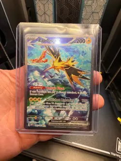 Zapdos EX #202 Pokemon Scarlet & Violet 151 Excellent Condition - Image 3