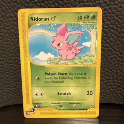 Pokemon TCG Nidoran M 96/147 Common Aquapolis Non Holo LP - Image 1