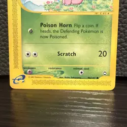Pokemon TCG Nidoran M 96/147 Common Aquapolis Non Holo LP - Image 3