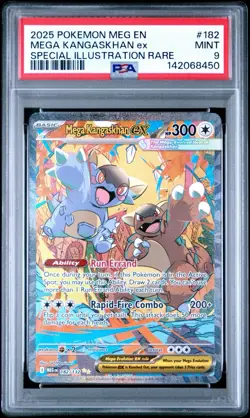 2025 POKEMON MEG EN-MEGA EVOLUTION #182 MEGA KANGASKHAN EX PSA 9 - Image 1